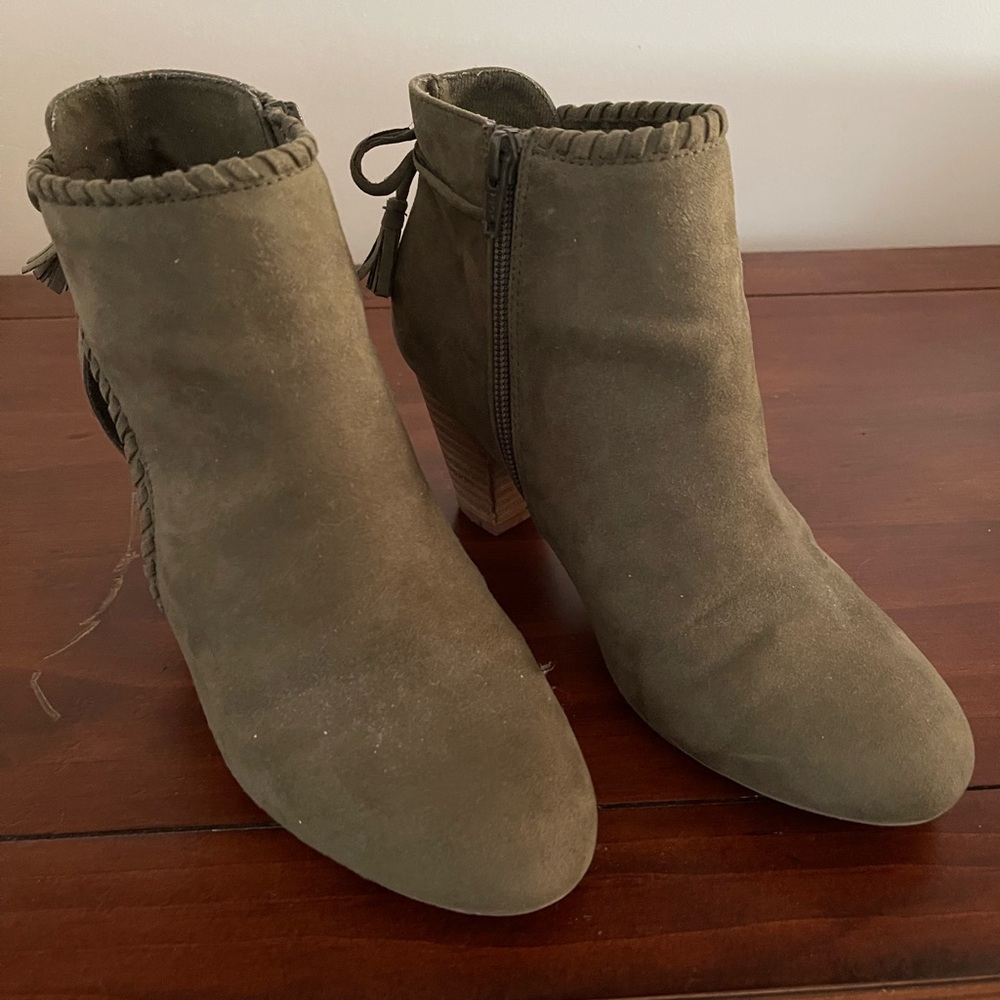 Report Olive Bootie. Size 7